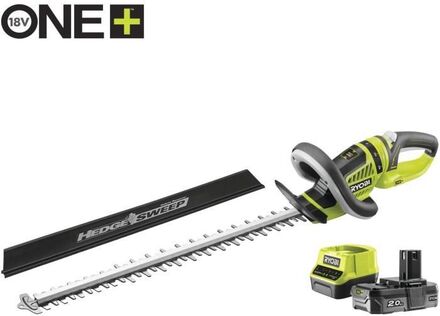 Häcksaxar - RYOBI - HedgeSweep™ - 50 cm blad - 22 mm avstånd - 1 18 V 2 Ah batteri och 1 1,8 A laddare