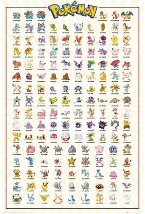 Pokemon Officiell Kanto-affisch