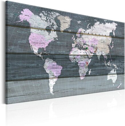 Canvastavla - Roam across the World (Världskarta)