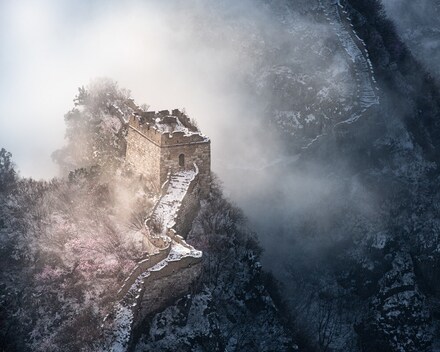 Peach Blossom Snow Of The Great Wall Poster