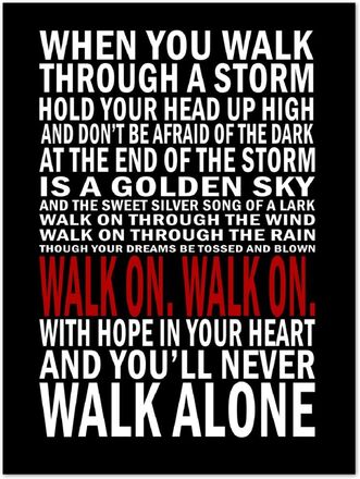 You'll never Walk Alone Liverpool Poster - 30X40 cm / 12X16?
