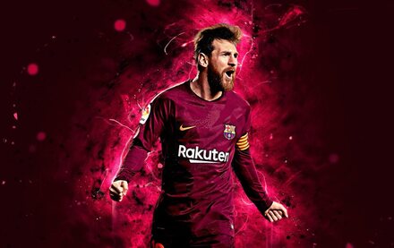 Messi Affisch för Väggen Röd