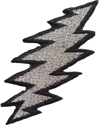Grateful Dead Standard Woven Patch: Lightning Silver