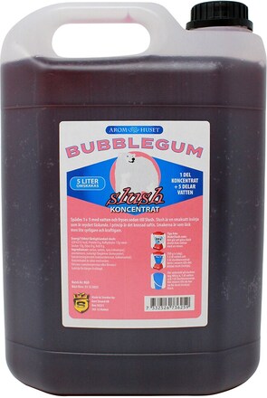 SLUSH Bubble gum koncentrat 5L, spädes 1+5