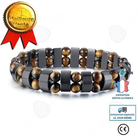 CONFO® Herrarmband Svart Sten Tiger Eye Beads Armband Armband Smycken Semester Födelsedagspresent till pojkvän, till pojkvän