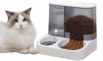 Katt Hund foderautomat vattenautomat