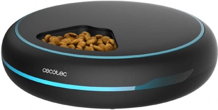 Cecotec Automatic pet food dispenser with 4 independent sections, 1.6 L capacity, LED display, timer and voice recorder.