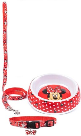 Minnie Mouse Hund halsband set