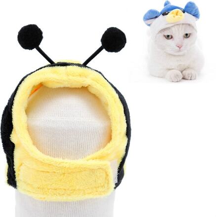 Soft Cat Headgear Cat Dog Cross Dress Pet Hat, Size: XS(Bee)
