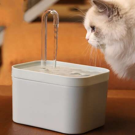 Cat Automatic Circulation Flow Drinking Fountain USB (5V)(Transparent)