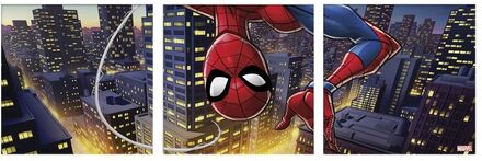 Disney - Canvas set om 3 - Marvel Comics - Spiderman upp och ner - 30x90cm