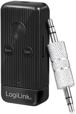 LogiLink BT0055 Bluetooth Audio Adapter - Bluetooth trådlös ljudmottagare - Minijack (3,5 mm) - Svart