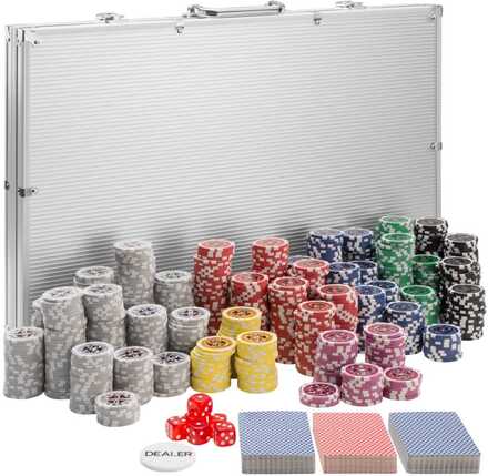 Pokerset - silver, 1000 delar