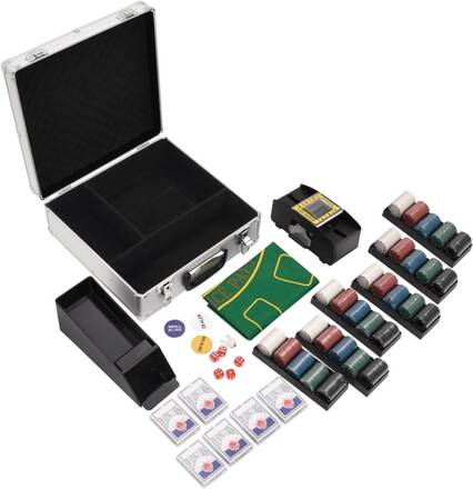 vidaXL Poker set 600 delar 4 g