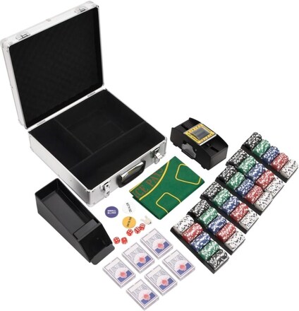 vidaXL Poker set 600 delar 11,5 g