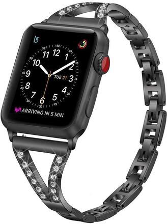 SKALO Smalt Metallarmband Bling Apple Watch 38/40/41mm