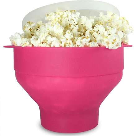 INF Popcornskål silikon hopfällbar Rosa