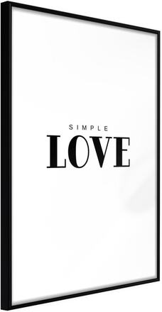 Inramad Poster / Tavla - Simple Love