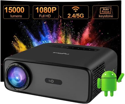 Projektor, Full HD 1080P Upplösning, 3D-Kapacitet, Androidprojektor