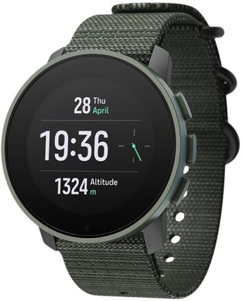 Suunto 9 Peak Pro - Glasfiberarmerad polyamid - sportklocka med rem - handledsstorlek: 125-200 mm - display 1.2" - Bluetooth - 64 g - skogsgrön