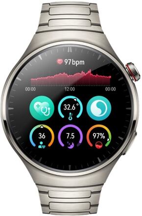 Huawei Watch 4 Pro - Ja smart klocka med rem - handledsstorlek: 140-210 mm - display 1.5" - 32 GB - LTE, NFC, Bluetooth - 4G - 65 g - titan