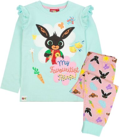 Bing Bunny Girls Characters långärmad pyjamas med lång ärm