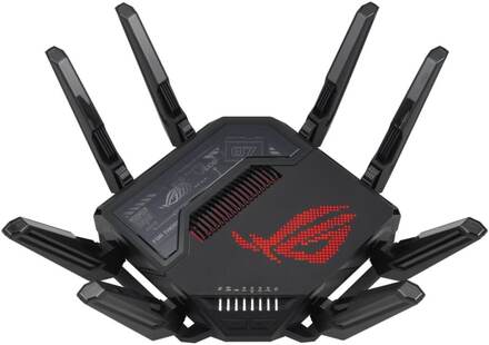 ASUS ROG Rapture GT-BE98 - - trådlös router - 6-portars switch - 10GbE, 5GbE, 2.5GbE, 802.11be - WAN-portar: 2 - Wi-Fi 7 - Quad-band