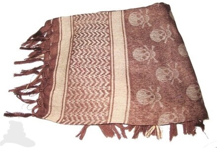 Palestinasjal - Döskallar brun - scarf