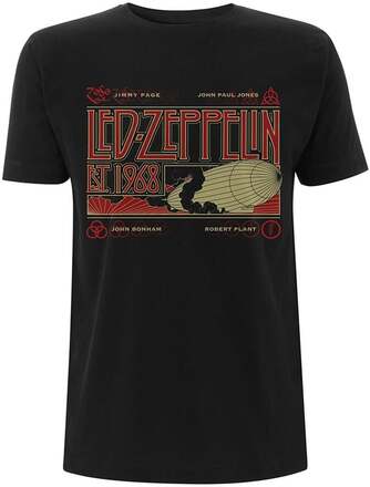Led Zeppelin Unisex T-Shirt: Zeppelin & Smoke (Small)