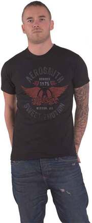 Aerosmith T Shirt Sweet Emotion distressed print Official Mens Black