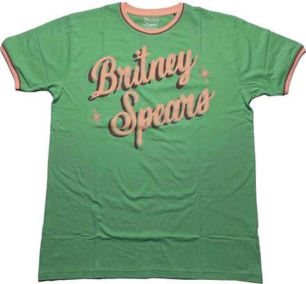 Britney Spears Unisex Ringer T-Shirt: Retro Text (Medium)