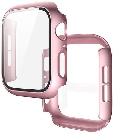 Heltäckande Skal till Apple Watch 1/2/3 Härdat glas 38mm ROSE GOLD