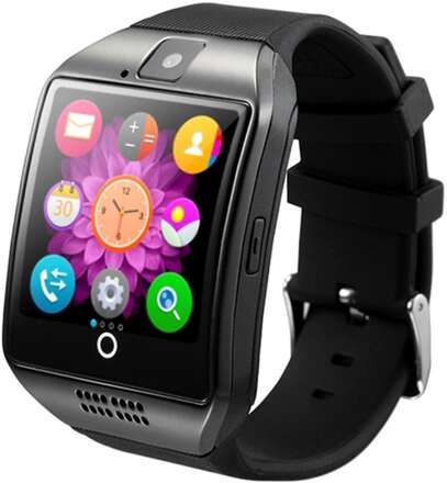 Q18 Smartklocka (Smartwatch) HD, med iOS / Andriod - Svart