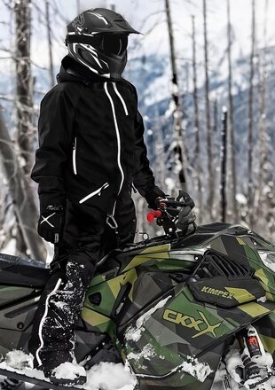 EVOLUTION BASE BLACK WHITE OVERALL ATV /SNOWMOBILE SKOTERDRESS DS1