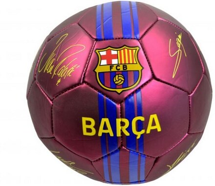 FC Barcelona Fotboll med metallisk finish och signatur