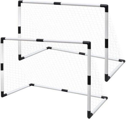 vidaXL Minifotbollsmål 2 st för barn 91,5x48x61cm