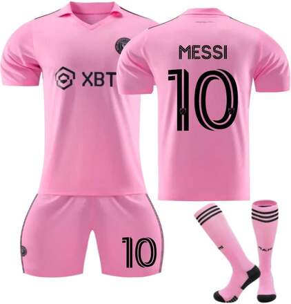 fotbollströja kit för barn Messi club