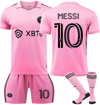 Fotbollströja Matchställ Barn Vuxen - Messi 10 Inter Miami CF Rosa