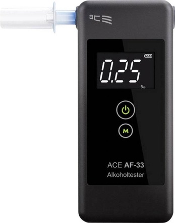 ACE AF-33 alkoholtestare Donkergrijs 0,00 till 5,00 ‰ Inkl. skärm