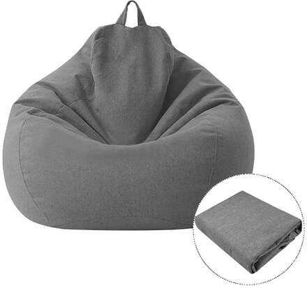 Lazy Sofa Bean Bag Chair Fabric Cover, Size:100 x 120cm(Dark Gray)