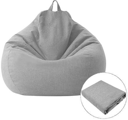 Lazy Sofa Bean Bag Chair Fabric Cover, Size:100 x 120cm(Light Gray)