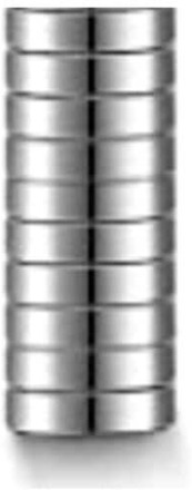 INF Starka skivmagneter 10-pack Silver 8 mm