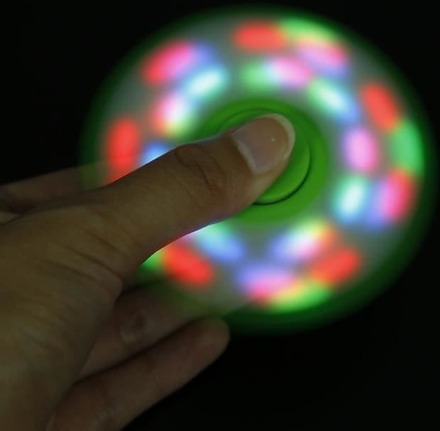 grön LED 2 sidor hand EDC spinner fidget spinner mini spinning top