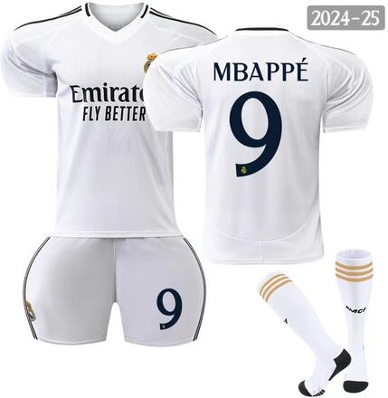 fotbollströja kit modell 2024 för barn och vuxen Mbappe R.Madrid