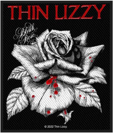Thin Lizzy Standard Patch: Black Rose