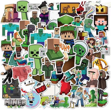 Minecraft Klistermärken - 50 Stycken Minecraft Stickers