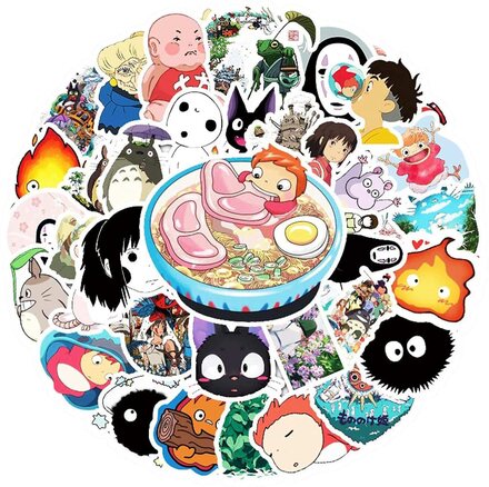 100x Klistermärken - Japansk Anime