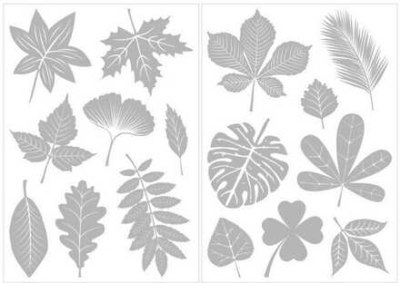 Transparent Window Decals Protect Wild Birds From Impact Decals(Leaf A5A6)