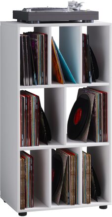 Schaltino bokhylla retro för LP-skivor 8 fack vit.