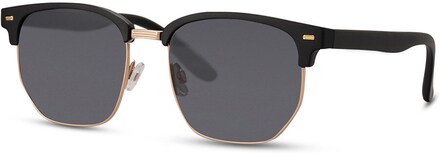 Solglasögon med svart halvbåge & svart lins